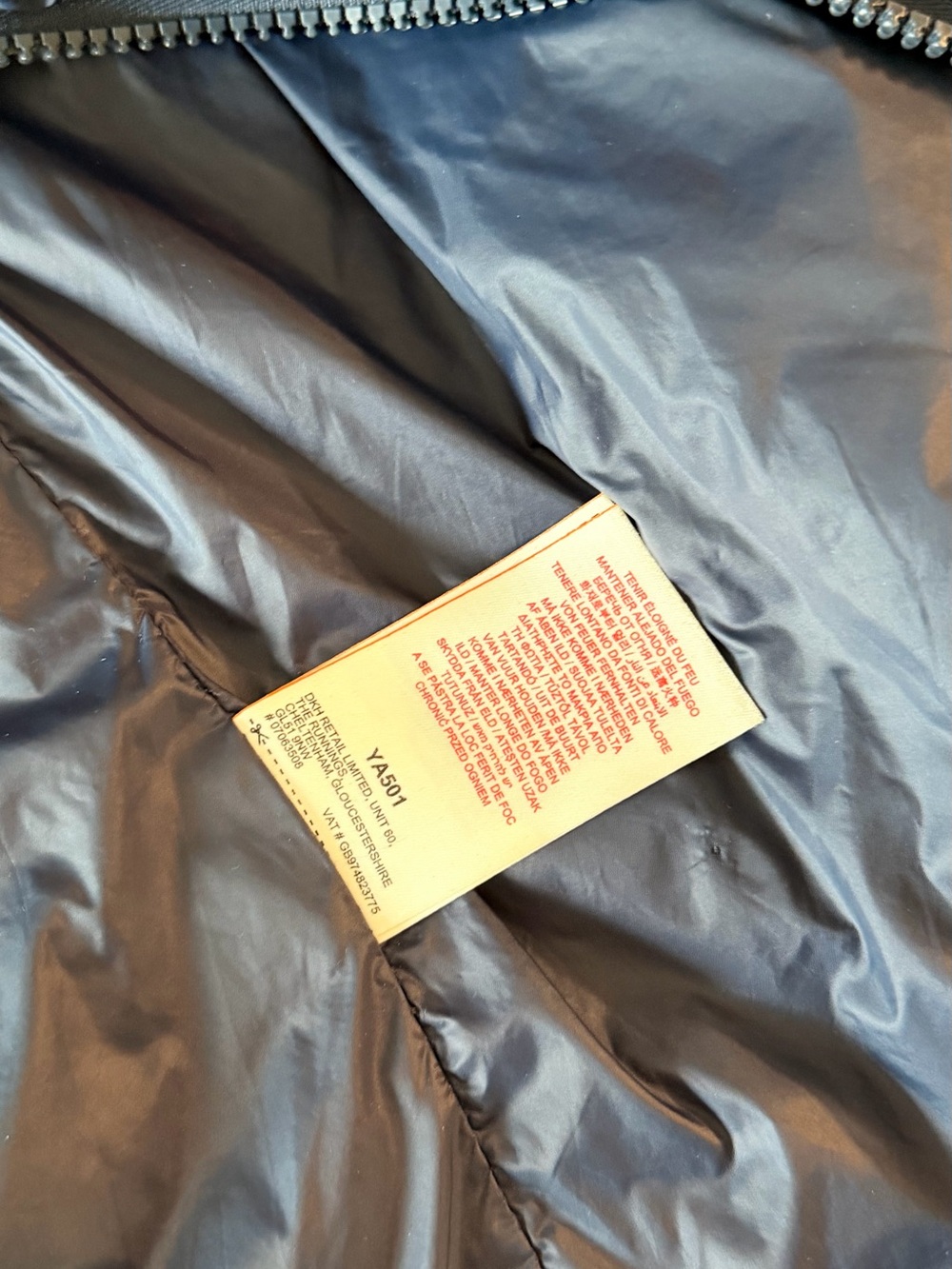 Superdry The Original Fuji Puffer Jacket - Navy with Red Accents - Picture 4 of 5